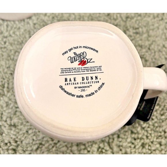 RAE DUNN WIZARD OF OZ MUG SET OF 2 RUBBY SLIPPERS LID + FOLLOW YOUR OWN PATH - Picture 4 of 5